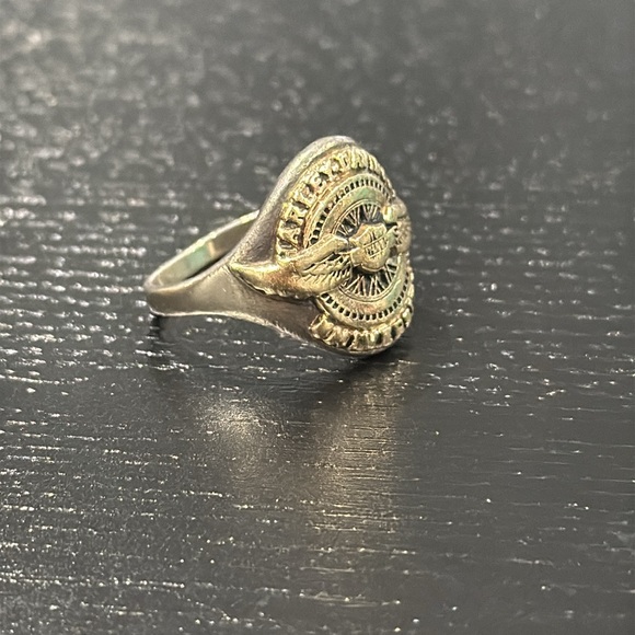 Harley-Davidson Vintage 10K Gold & 925 Silver Harley-Davidson University Ring - Picture 4 of 9